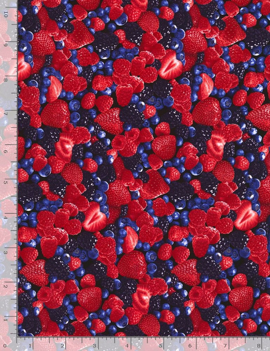 Fruit Fabric, by the Yard, Berries Fabric, Timeless Treasures, C1811
