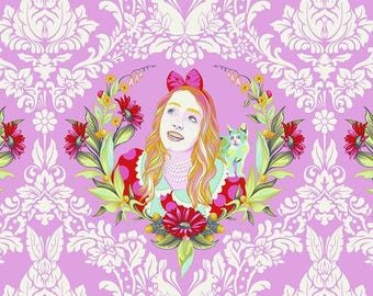 Alice in Wonderland Fabric By The Yard, Curiouser Alice Wonder, Tula Pink Fabric PWTP159.WONDER, Quilting Cotton BTY, TheFabricEdge