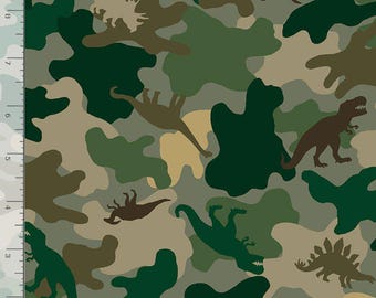 Dinosaur Fabric, By The Yard, Dino Camo, Camouflage Fabric, Timeless Treasures, C8359, Quilting Cotton, BTY, TheFabricEdge