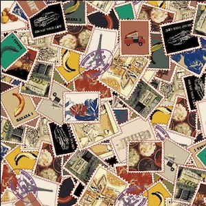 Travel Fabric, By The Yard, Dear Friends Stamps, Paintbrush Studio, 120-15081, Quilting Cotton, BTY, TheFabricEdge