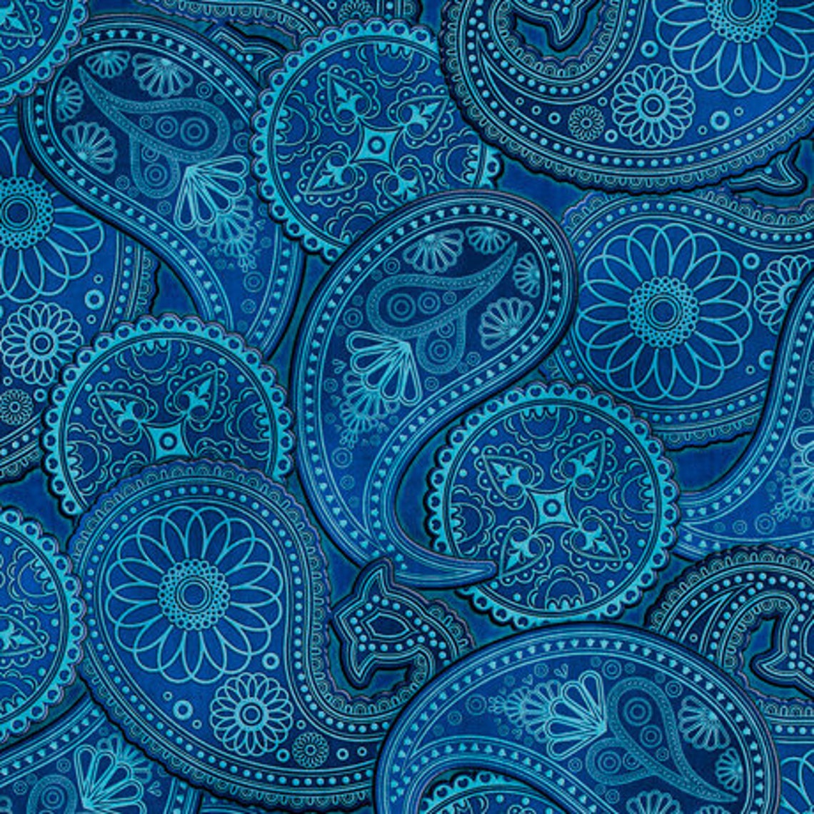 Paisley Fabric by the Yard Lil' Bit Country Paisley QT Etsy