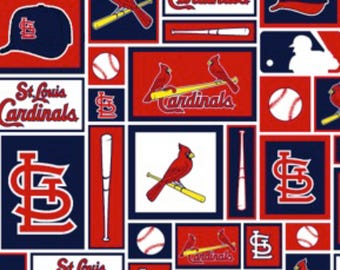 St. Louis Cardinals Fabric, By The Yard, St. Louis Cardinals, Licensed Major League Baseball MLB 6654-B, Quilting Cotton, BTY, TheFabricEdge