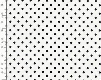 Black /& White Polka Dot Cotton Fabric by the Yard BlackWhite Polka Dot Print Fabric Face Mask Quilting Apparel 100/% Cotton Fabric
