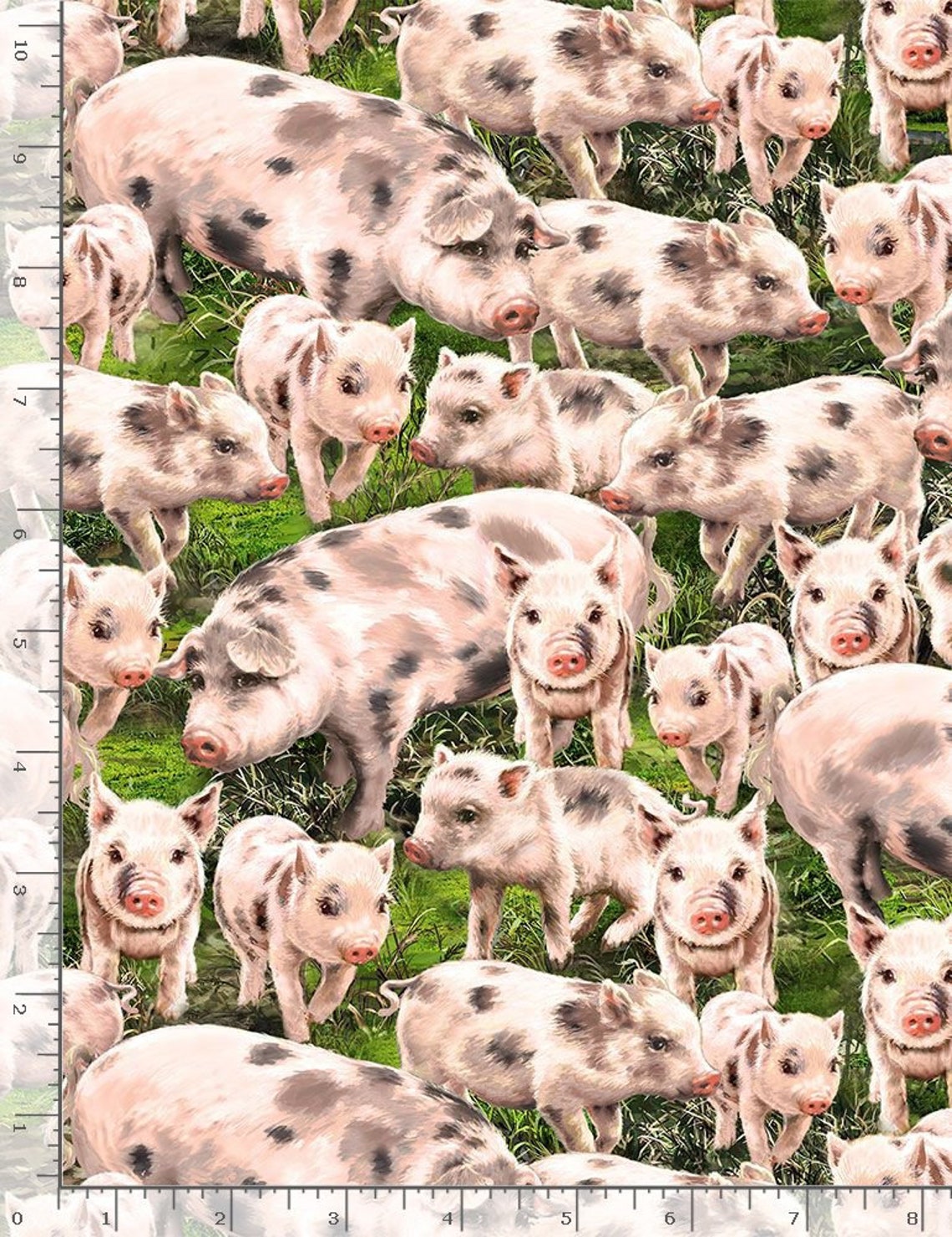 Pig Fabric by the Yard Farm Pigs Timeless Treasures Fabric Etsy