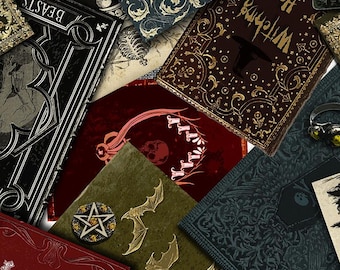 Halloween Fabric, By The Yard, Spooky Spell Books, Spooky Library, C7430, Timeless Treasures, Quilting Cotton BTY, TheFabricEdge