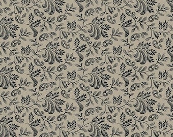 Paisley Floral Fabric, By The Yard, Les Poulets Encore Floral, Windham Fabrics, Taupe, 31298A-3, Quilting Cotton, BTY, TheFabricEdge