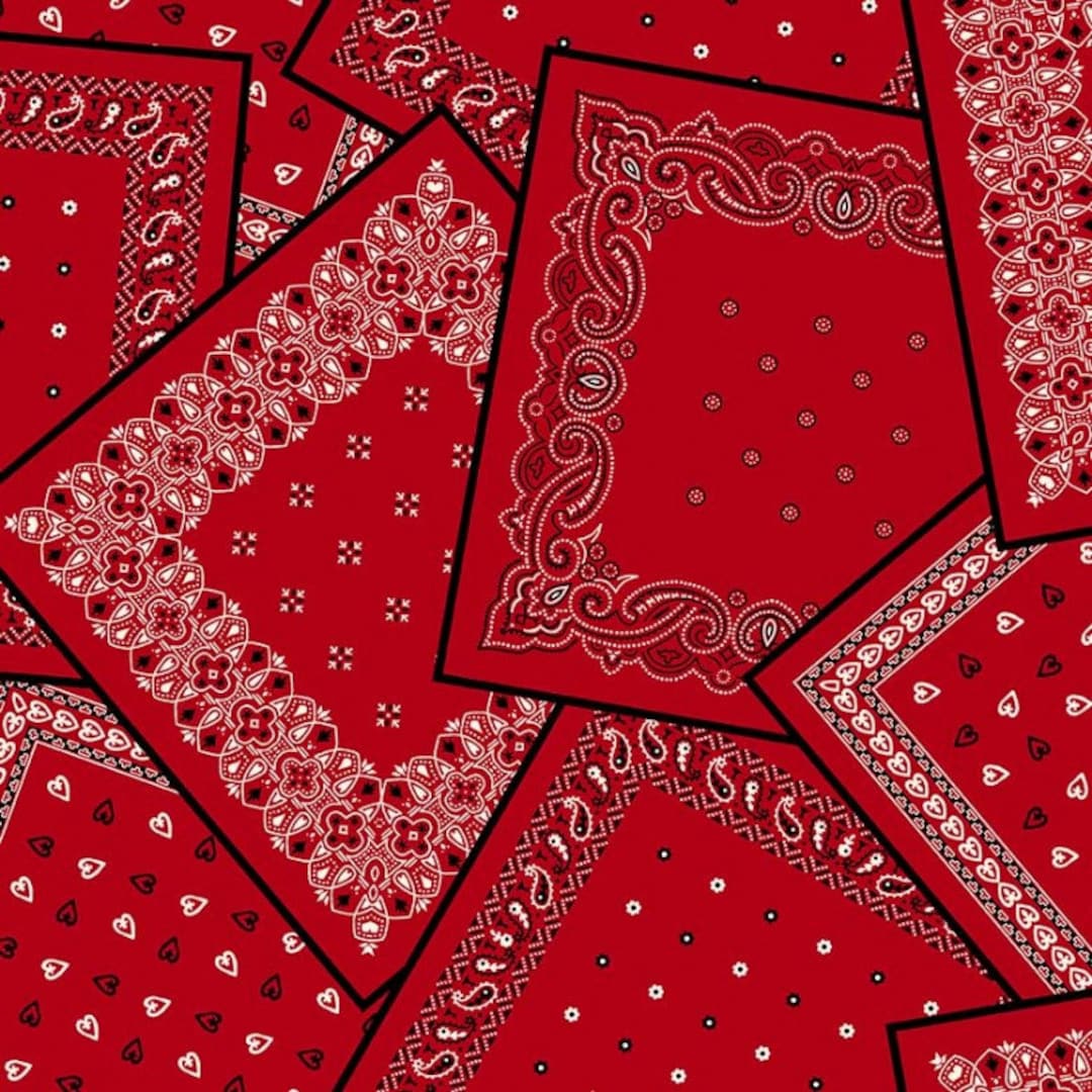Bandana Fabric by the Yard Hanky Panky Bandana Ballad Etsy