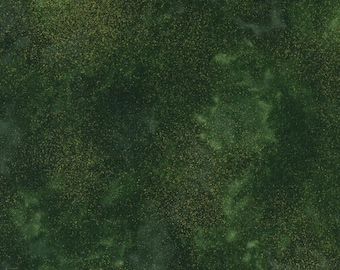 Shimmer Fabric, By The Yard, Green with Metallic Gold, Timeless Treasures, Shimmer-Green, Quilting Cotton, BTY, TheFabricEdge