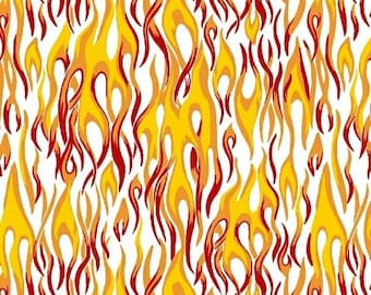 Fire Flames Fabric, By The Yard, Windham Fabrics, 51268-1, Monster Truck Flames, BTY, Quilting Cotton, Firefighter Fabric, TheFabricEdge