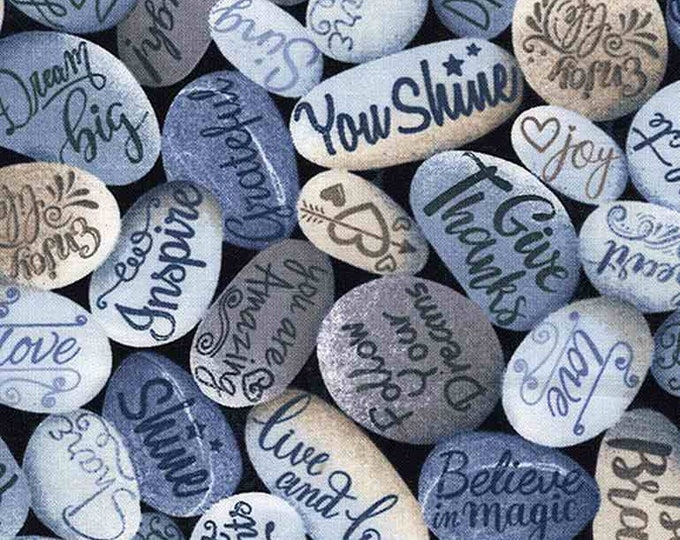 Inspirational Fabric by the Yard Inspirational Stones Etsy