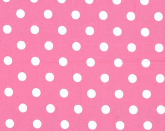 Polka Dot Fabric, By The Yard, That's It Dot, Bubblegum w/ White Dots, CX2489-BUBB-D, 1/2" Polka Dots, Quilting Cotton, BTY, TheFabricEdge