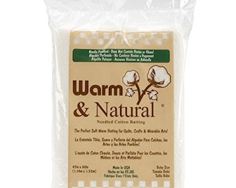 Warm Company Batting 2322 Warm & Natural Cotton Batting-Crib Size 45"X60"