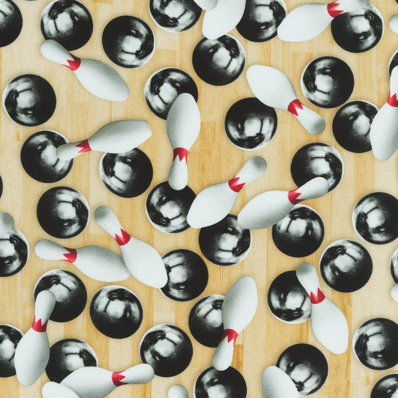 Bowling Fabric by the Yard Sports Fabric Robert Kaufman Etsy