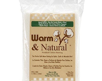 Warm Company Batting 2322 Warm & Natural Cotton Batting-Crib Size 45"X60"
