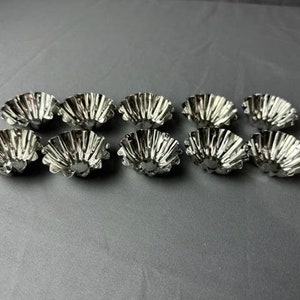 Vintage Lot of 10 Mini Tart Aluminum Molds