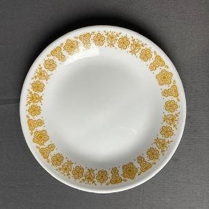 Vintage Corelle by Corning Bread Plate Butterfly Gold 6 3/4&quot; diameter
