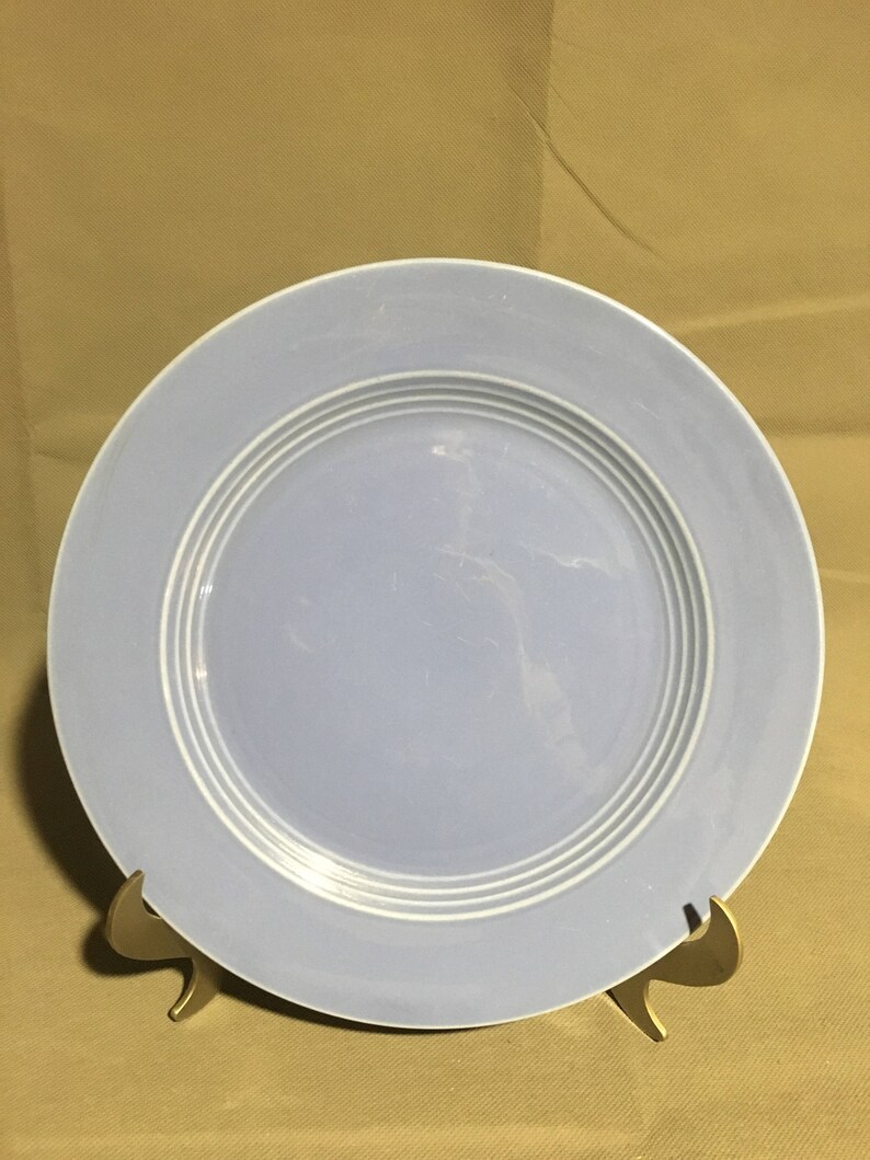 Vintage Harlequin Blue Ceramic Dinner Plate 10 diameter