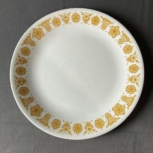Vintage Corelle Livingware by Corning Dinner Butterfly Gold 10&quot; diameter