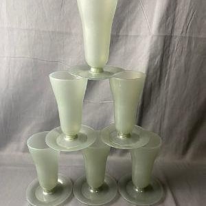 Vintage Set of 6 Tupperware Gray Sundae Dessert Parfait Dishes 5 1/8" High