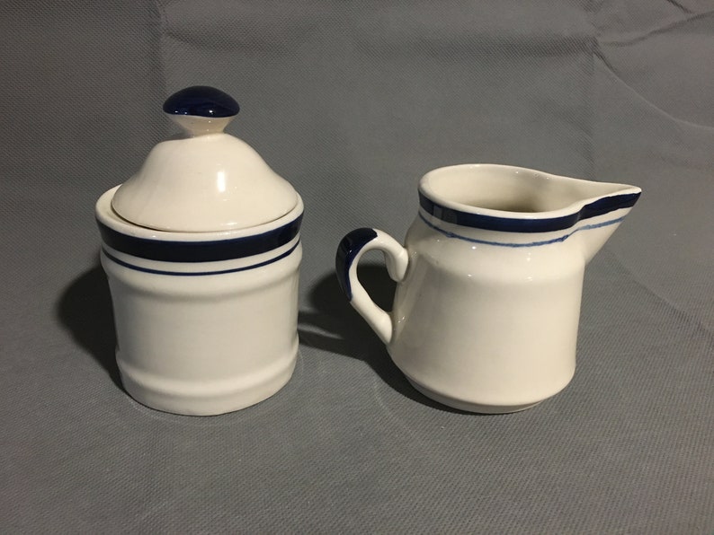 Vintage Gibson Cream and Sugar Set Stoneware Cream Colored Etsy
