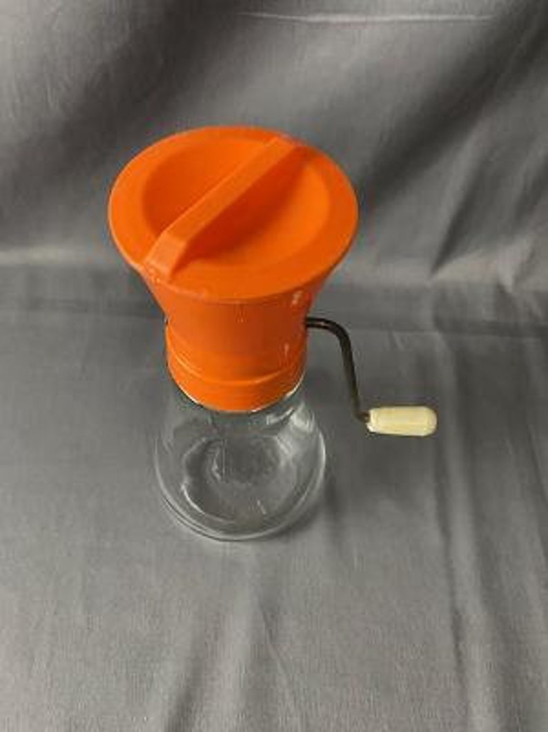 Vintage Androck Glass Nut and Spice Grinder Orange Top 9344 Etsy