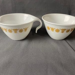 Vintage Corelle by Corning Butterfly Gold Cream and Sugar Set