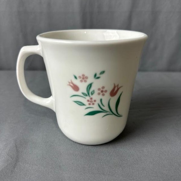 Vintage Corelle by Corning Tulip Rosemarie Coffee / Tea Mug 3 1/2" high