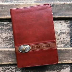 King James Version – Brown, Large Print Compact Bible – Bull Rider