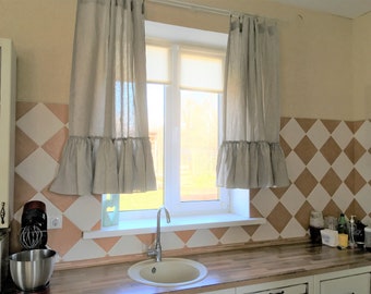 Kitchen Curtains Sets Etsy