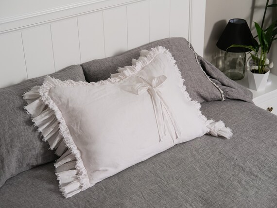 ruffle decorative pillow