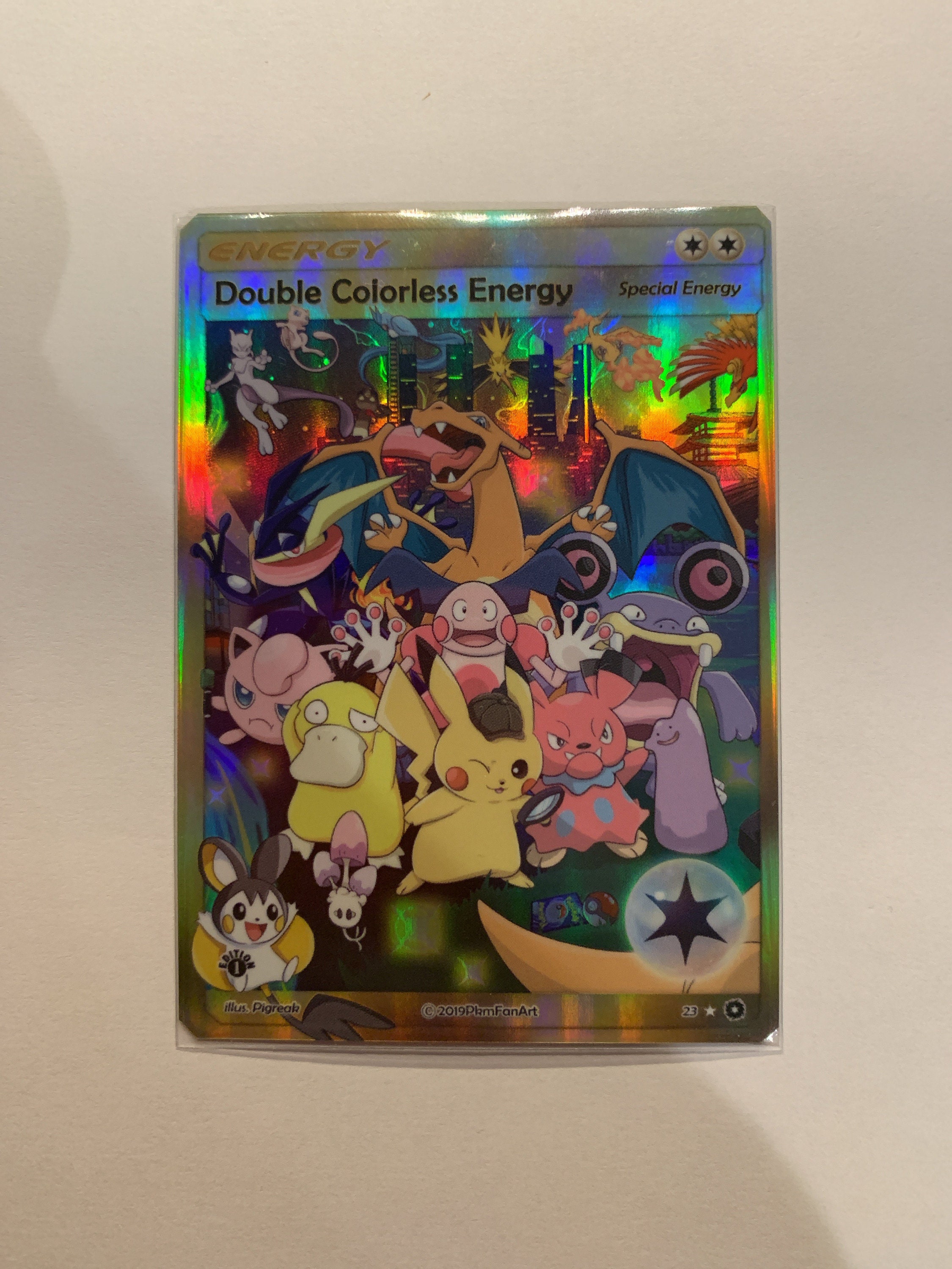 LIMITED Colorless Pokemon Energy Custom Card Etsy