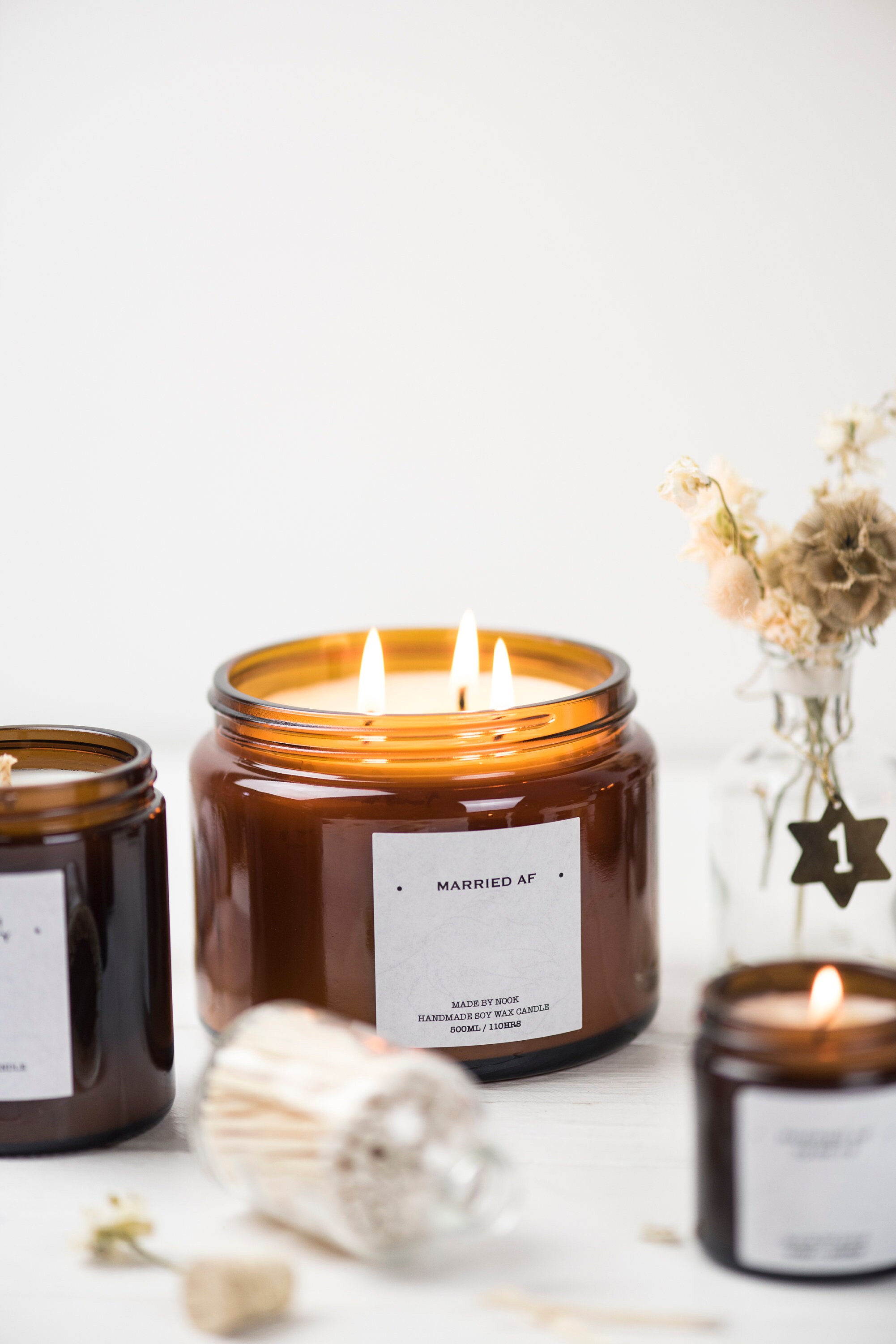 Married AF Wedding Candle/ Personalised Candle/ Wedding Gift/ Etsy