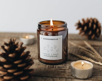 Gingerbread - Medium Soy Wax Candle Gift Set