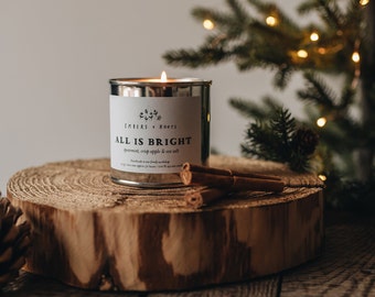 All is Bright Christmas Soy Wax Candle Gift Set