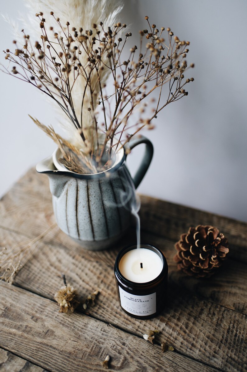 Scented Soy Wax Candle Gift Apothecary Candles Black Etsy UK