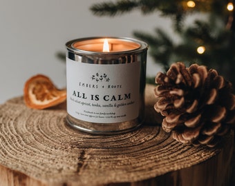 All is Calm Christmas Soy Wax Candle Gift Set