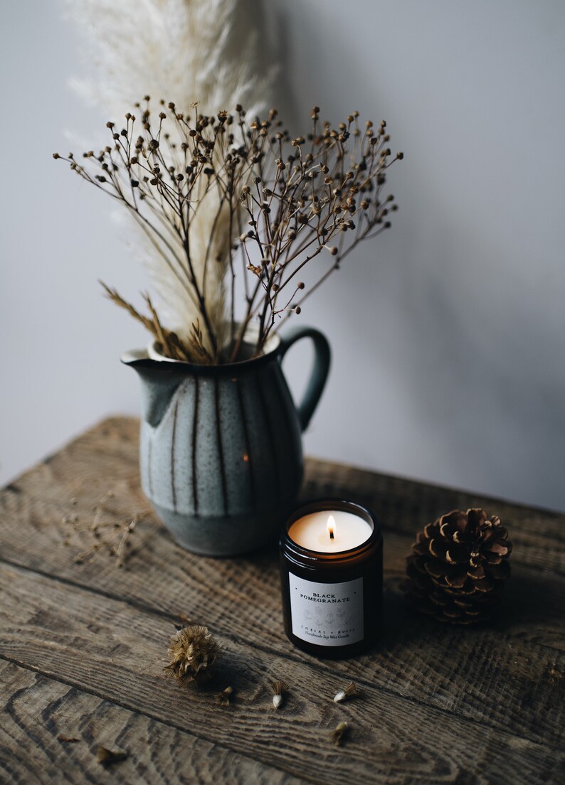 Scented Soy Wax Candle Gift Apothecary Candles Black Etsy UK