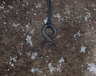 Hand Forged Troll Cross Necklace: Scandinavian Viking Talisman