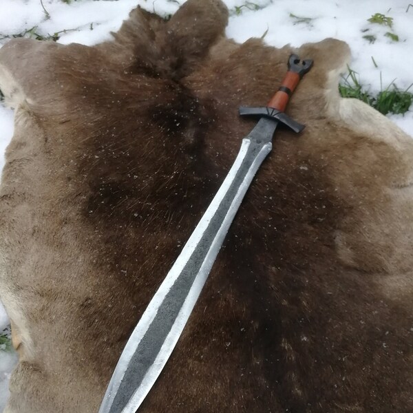 Hand forged Hyborian style xiphos sword