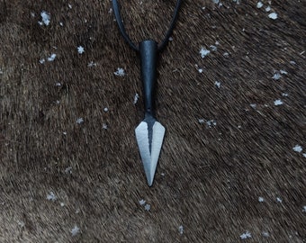 Hand Forged Gungnir Spear Necklace: Viking Odin Symbol