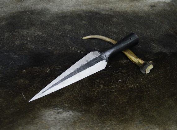 Hand forged viking spear. Forged from spring steel and sharpened. For hunting or reenactment.