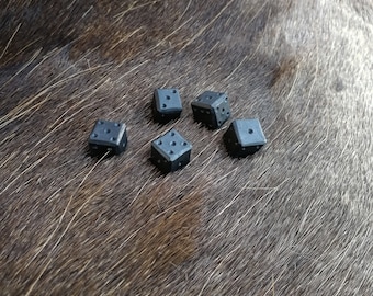 Set of hand forged D6 dice