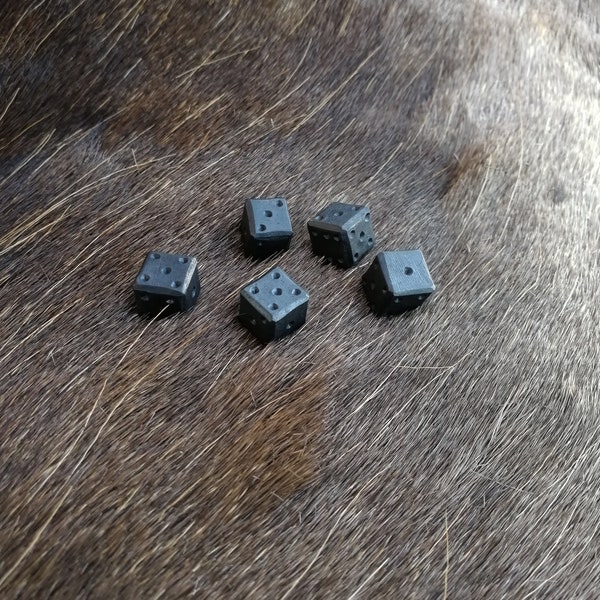 Set of hand forged D6 dice