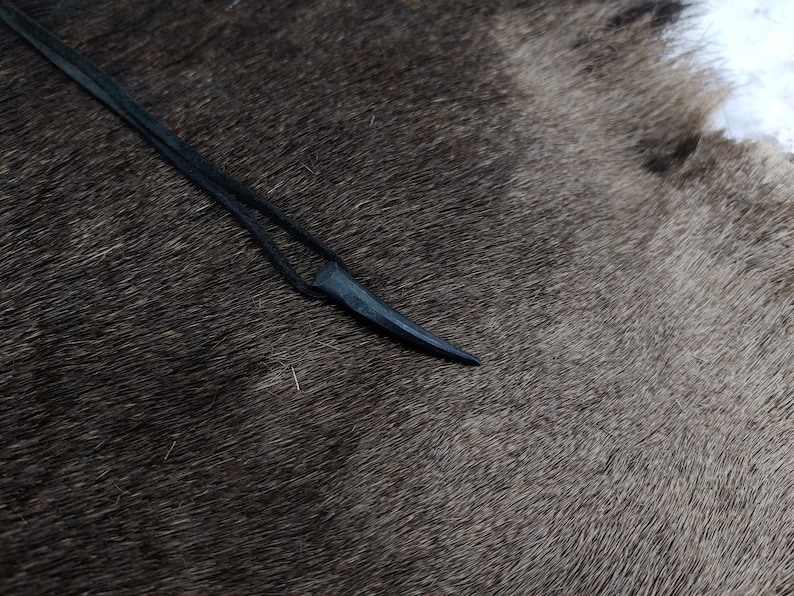 Hand forged wolf's / bear's tooth necklace, with high quality leather string. image 5