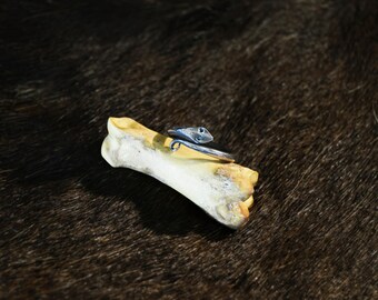 Hand forged serpent ring
