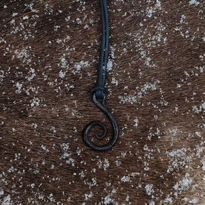 Hand Forged Swan Necklace: Finnish Mythology Leather String
