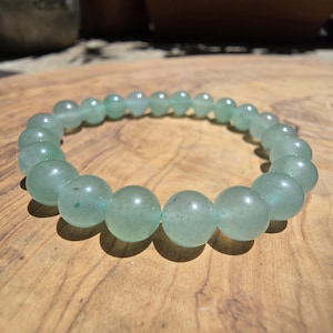 Aventurine Bracelet - 8mm Beads - Natural Stones from India (lithotherapy, gift)