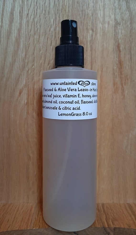 Flaxseed And Aloe Vera Leave In Hair Spray Moisturizing Scalp Etsy