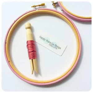 Large Pink Embroidery hoop. 10 inch and 12 inch Hoops. Coloured Embroidery Hoop Display Frame. Painted Embroidery hoop.