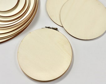 5 inch Wooden Backs For Embroidery Hoops. Simple Blank, Finishing Wooden Disc, Hoop Butts